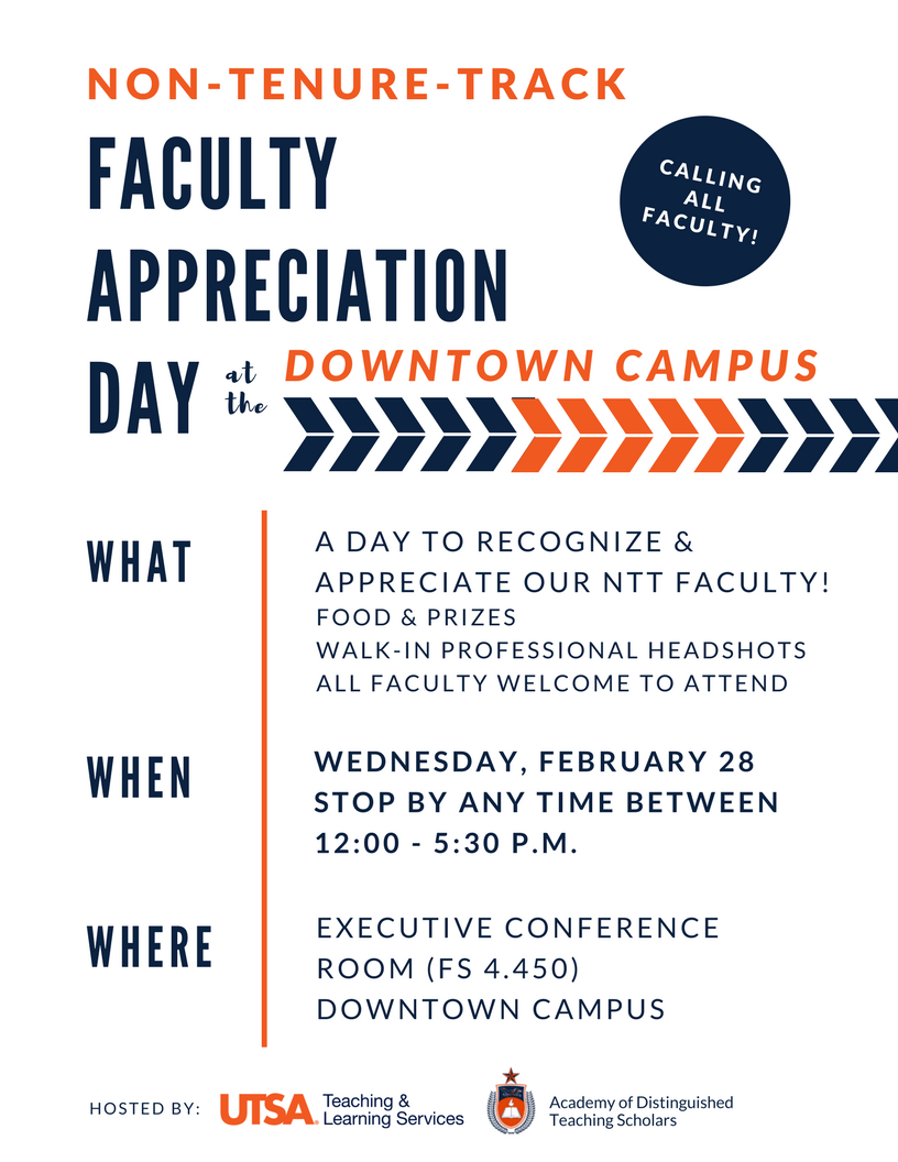 NTT Faculty Appreciation at the Downtown Campus